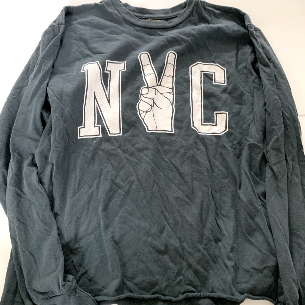 Retrobrand vintage NYC long sleeve tee in charcoal